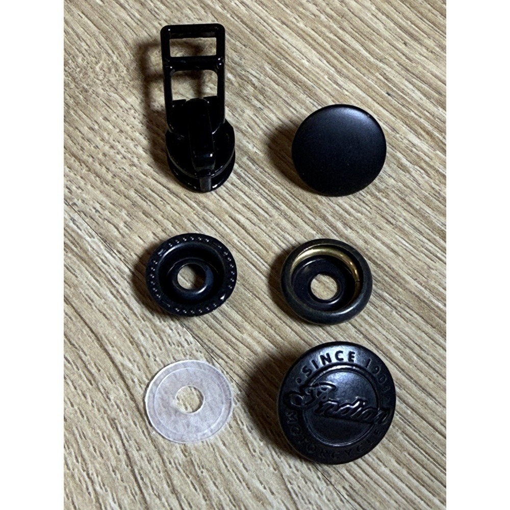 Indian Motorcycle Jacket/coat Replacement Ripper And Button Set - Picture 5 of 8